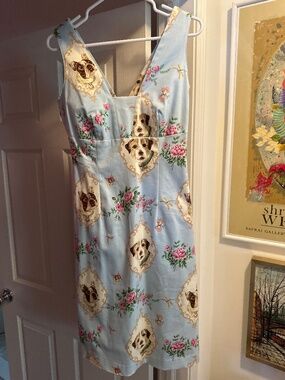 Yuka resort dress size 6 dog motif Boston terrier jack  russel